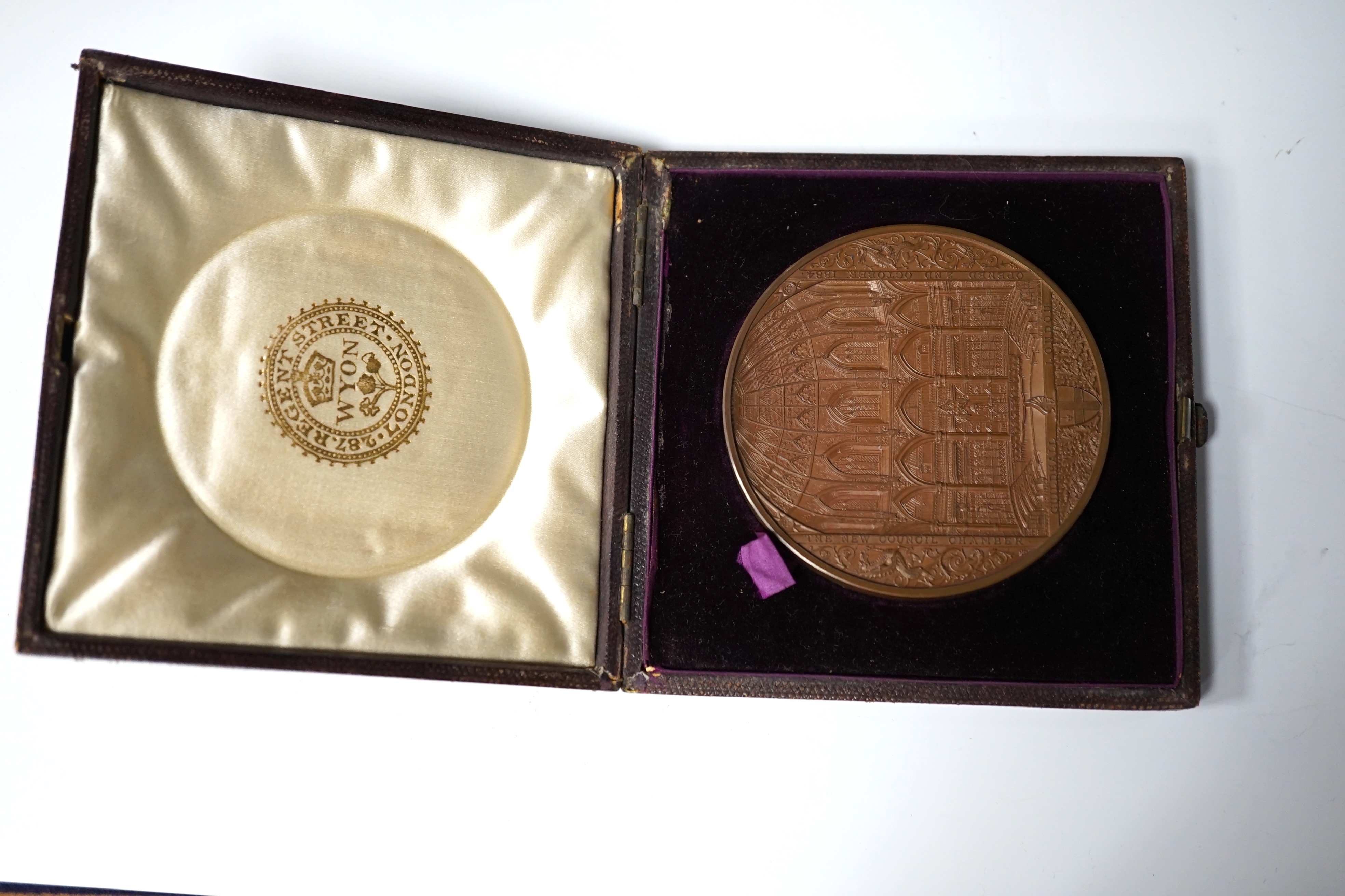 Four large Victorian commemorative bronze medals